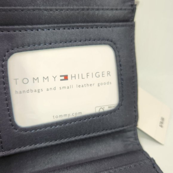 Tommy Hilfiger Genuine Leather Wallet, Navy Blue - New with Tags - Picture 7 of 10
